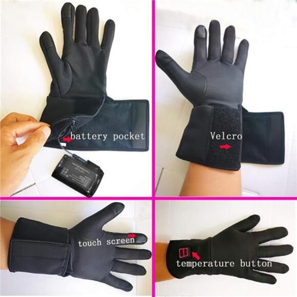 Rechargeable Battery Electric Heated Gloves for Arthritis Hands, Ultrathin Hand - Picture 3 of 7